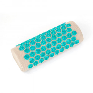 Массажная акупунктурная подушка (валик) EcoRelax, голубой